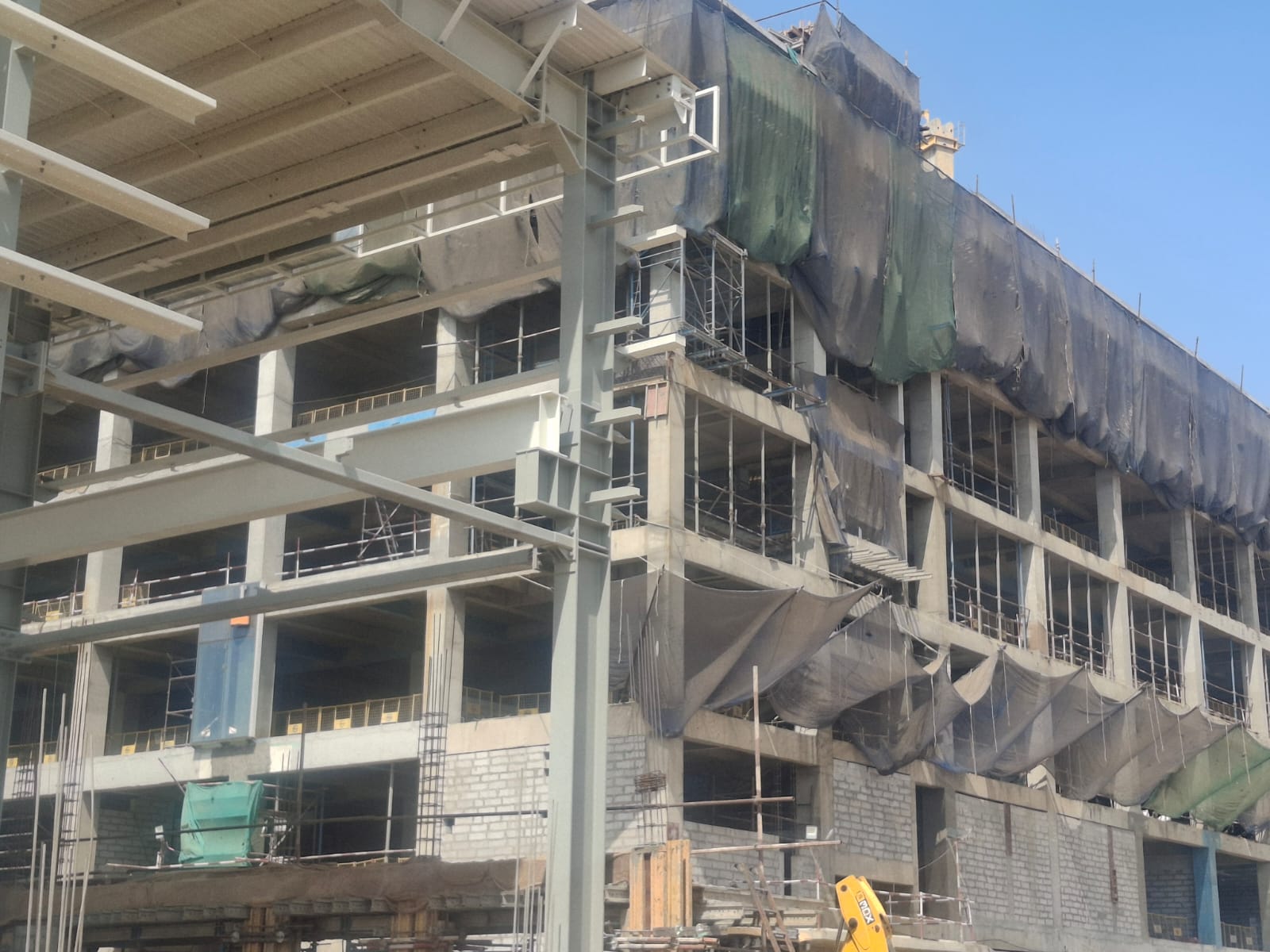 Structural steel & envelope works in progress